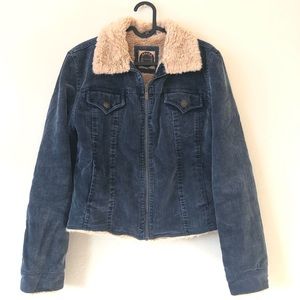 Navy Blue Corduroy Jacket